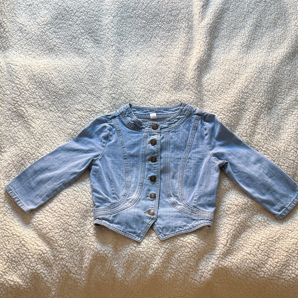 Denim button up with 3/4 sleeves